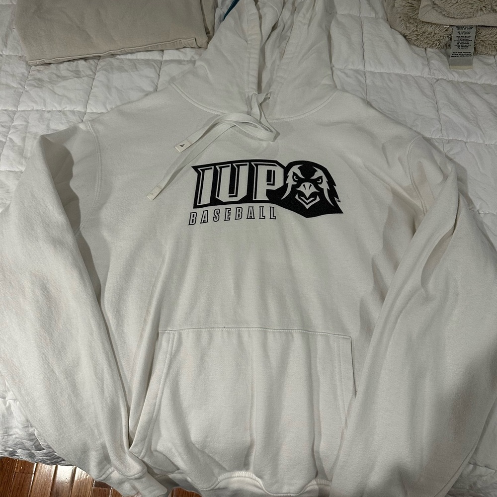 IUP Baseball White Hoodie